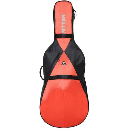 ritter cello cases black/racing red ritter rsp5-ct 3/4 size cello bag      