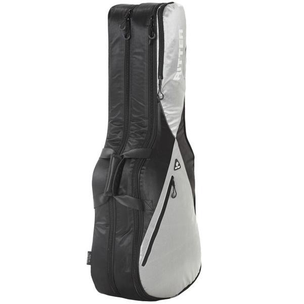 Ritter Electric Guitar Gigbags Black/Silver Grey Ritter RGP5-DE Double Electric Guitar Gigbag