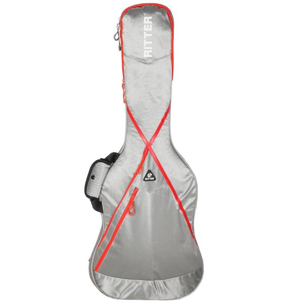 ritter electric guitar gigbags silver grey/racing red ritter rgp8-e electric guitar gigbag      #color_silver-grey-racing-red