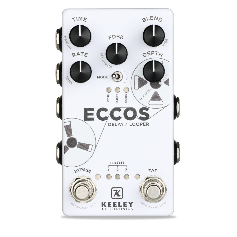 Robert Keeley Effect Pedals White Keeley Electronics ECCOS Delay Looper Effect Pedal