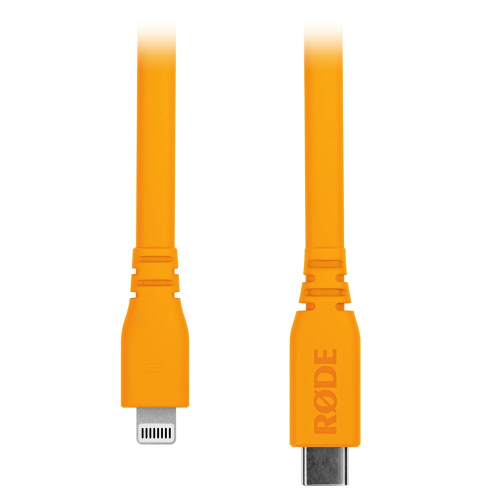 rode cables and connectors orange rode sc19 usb-c to lightning accessory cable   #color_orange