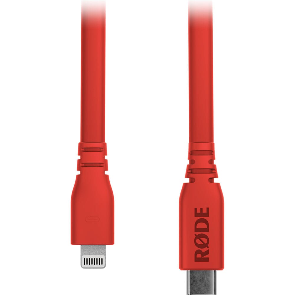 rode cables and connectors red rode sc19 usb-c to lightning accessory cable   #color_red