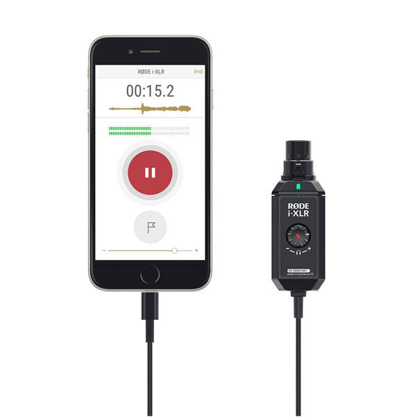 rode cables and connectors rode i-xlr digital xlr interface for ios devices