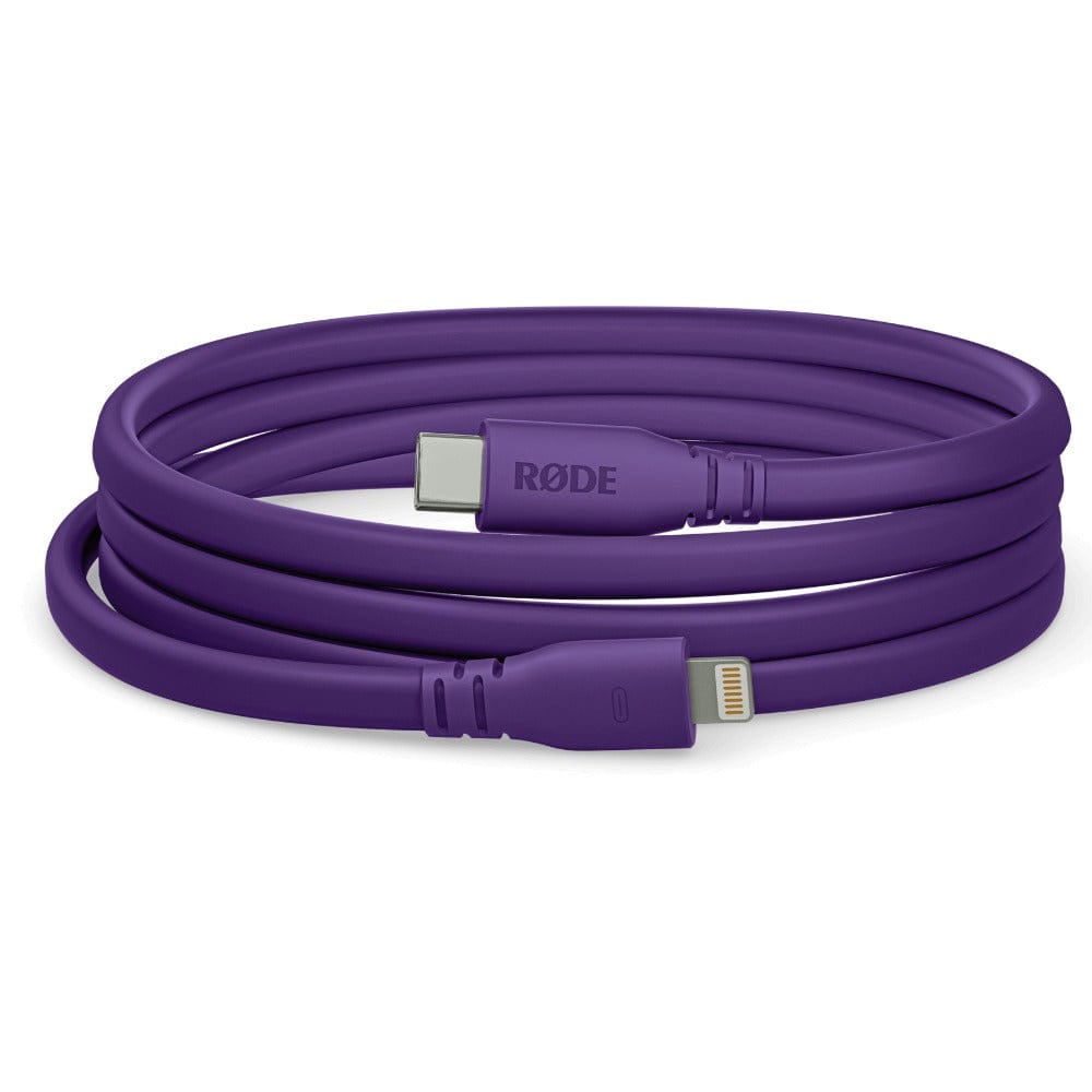 rode cables and connectors rode sc19 usb-c to lightning accessory cable   #color_purple