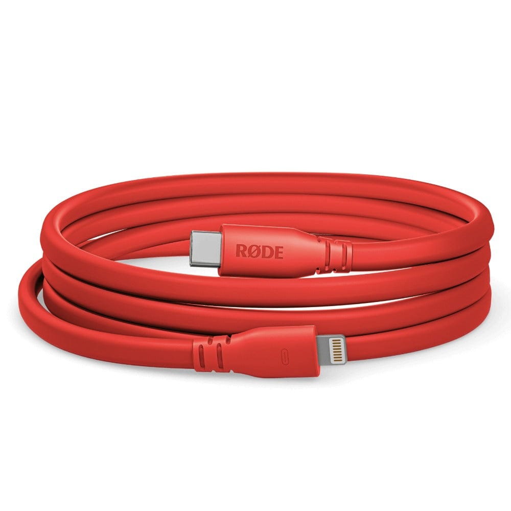 rode cables and connectors rode sc19 usb-c to lightning accessory cable   #color_red