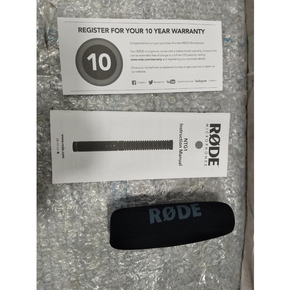 rode condenser microphones rode ntg1 condenser shotgun microphone - open box