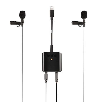 rode headphones rode sc6-l mobile interview kit dual trrs input & headphone output for ios devices