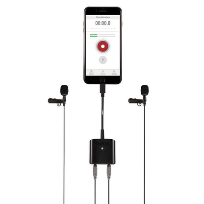 rode headphones rode sc6-l mobile interview kit dual trrs input & headphone output for ios devices