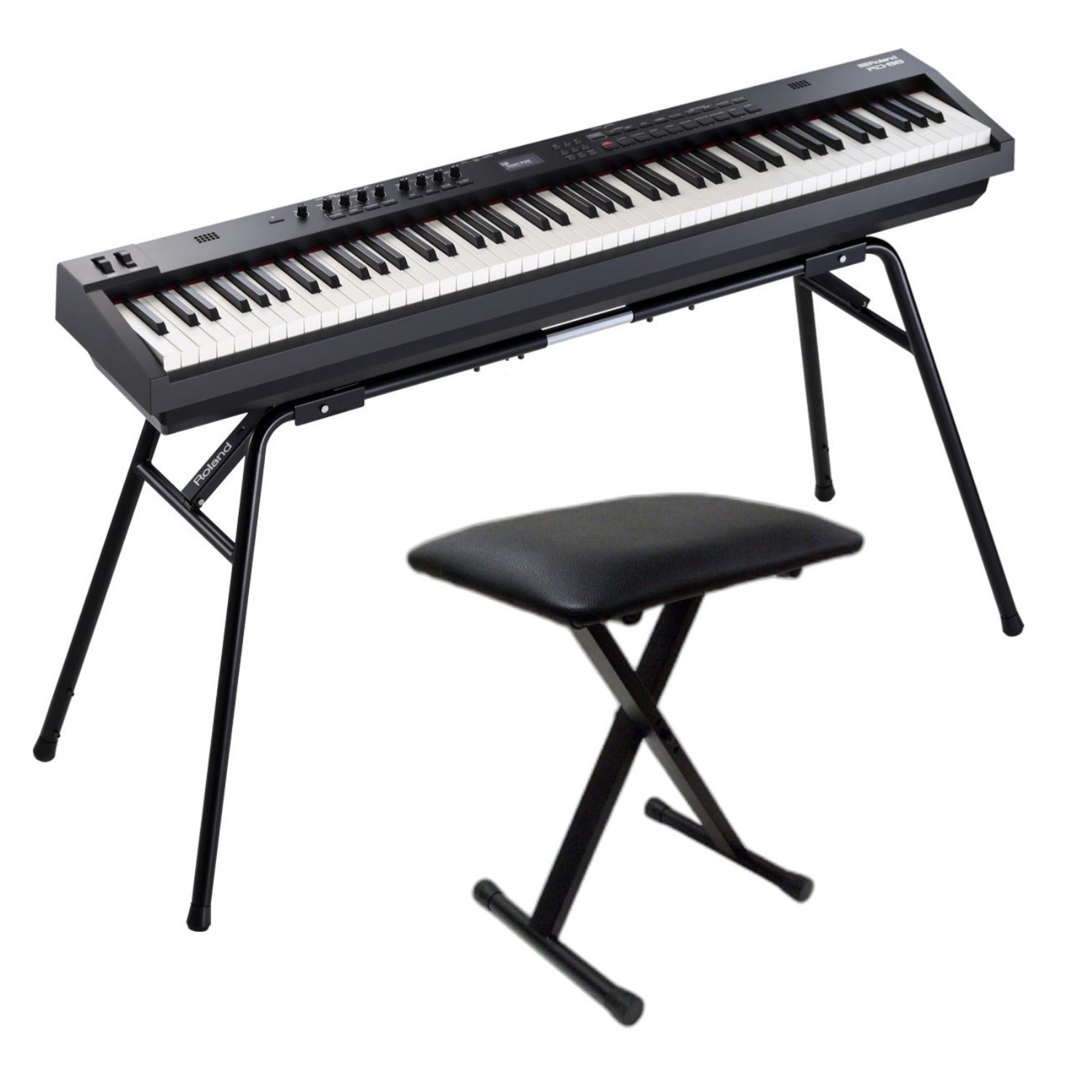 Roland Digital Pianos Black / Piano with Stand & Bench Roland RD-88 88 Key Digital Piano