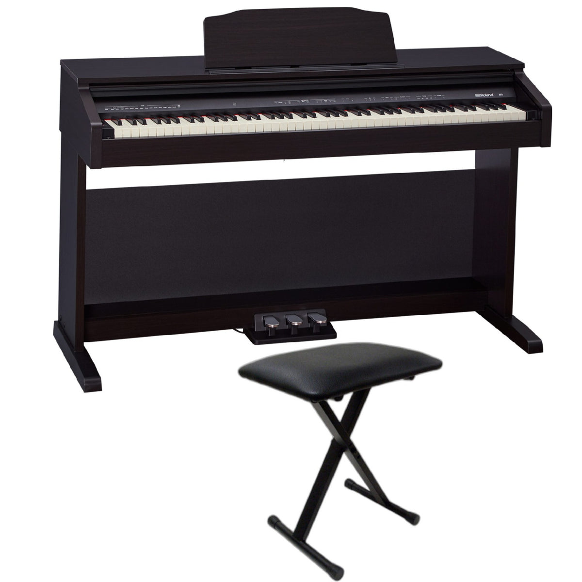 Roland Digital Pianos Black / Piano with Stand & Bench Roland RP30 Digital Piano
