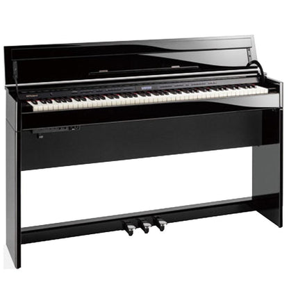 roland digital pianos ebony black polish roland dp-603 88-key digital piano with ebony/ivory feel keybed 