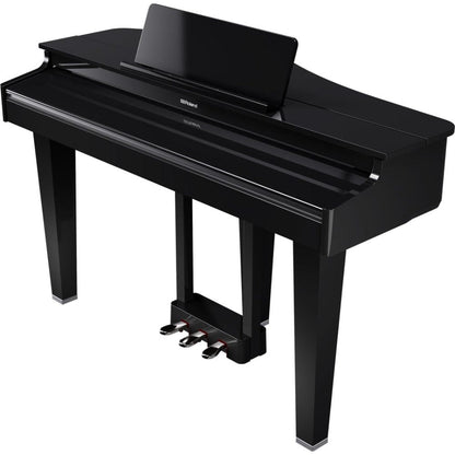 roland digital pianos polish ebony roland gp-3 compact grand digital piano   