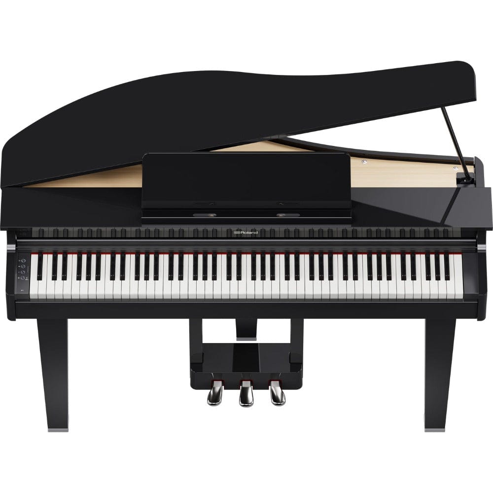 roland digital pianos polish ebony roland gp-3 compact grand digital piano   