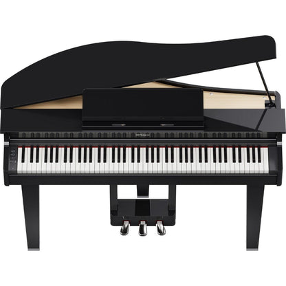 roland digital pianos polish ebony roland gp-3 compact grand digital piano   