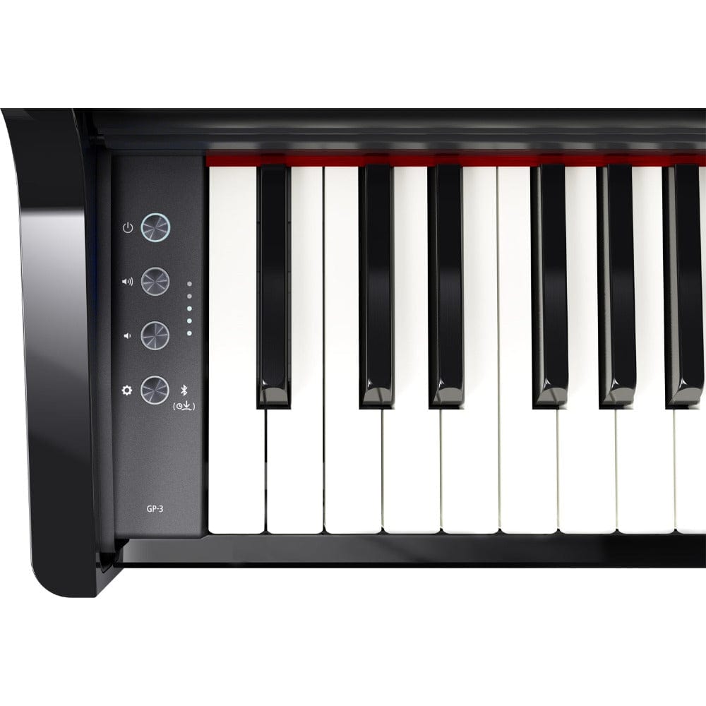roland digital pianos polish ebony roland gp-3 compact grand digital piano   