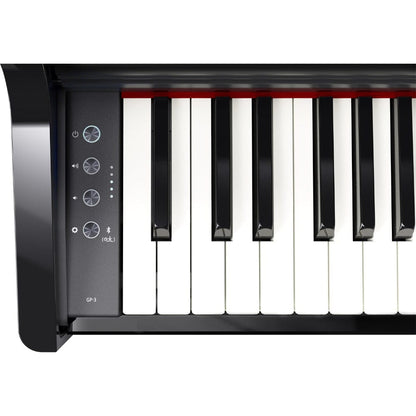 roland digital pianos polish ebony roland gp-3 compact grand digital piano   