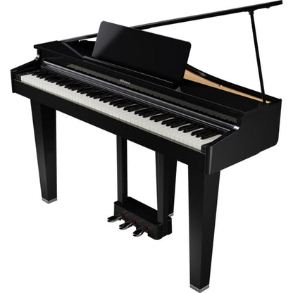 roland digital pianos polish ebony roland gp-3 compact grand digital piano   
