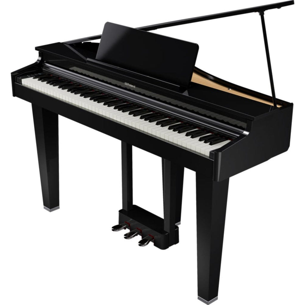 roland digital pianos polish ebony roland gp-3 compact grand digital piano   #color_polish-ebony