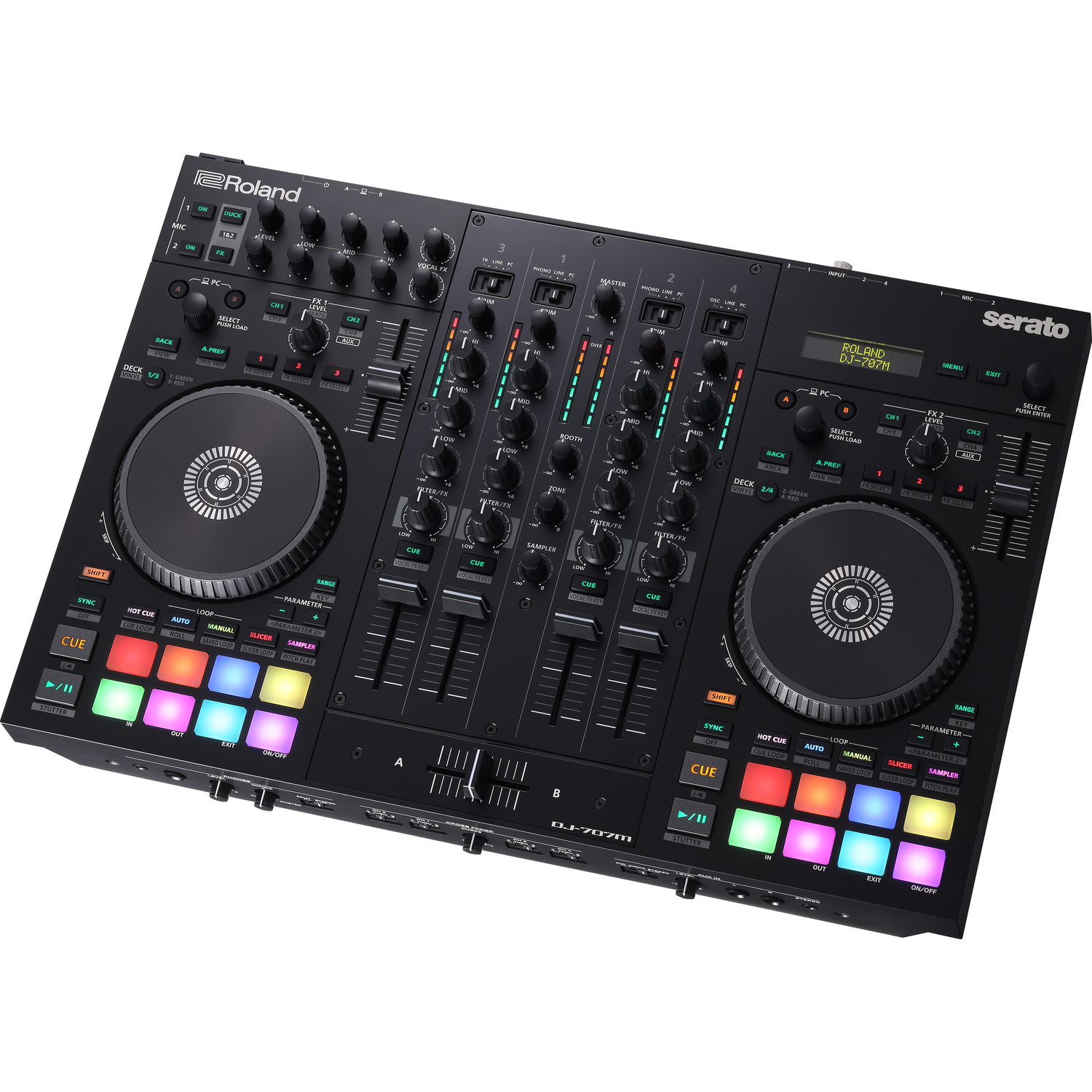 Roland DJ Controller Interfaces Roland DJ-707M Serato DJ Pro Controller