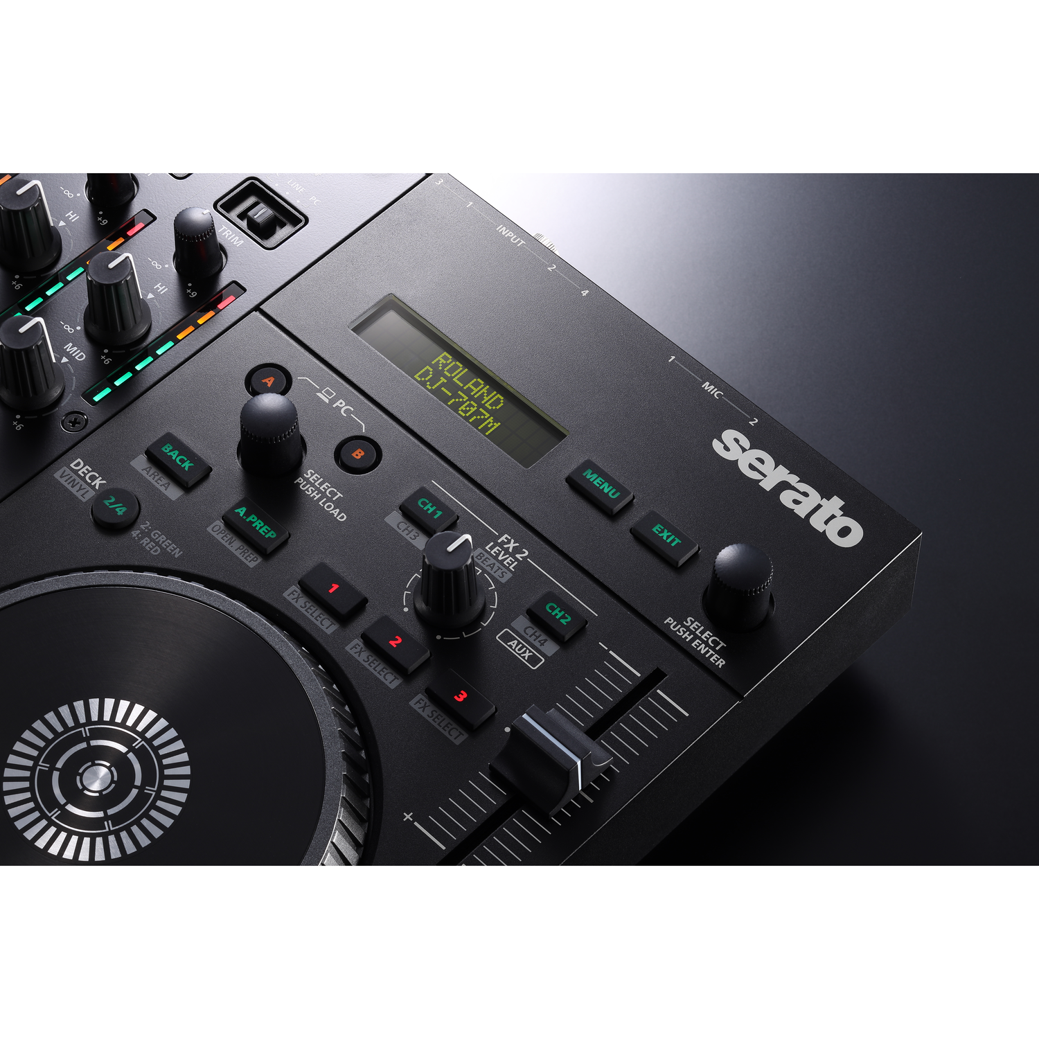 Roland DJ Controller Interfaces Roland DJ-707M Serato DJ Pro Controller