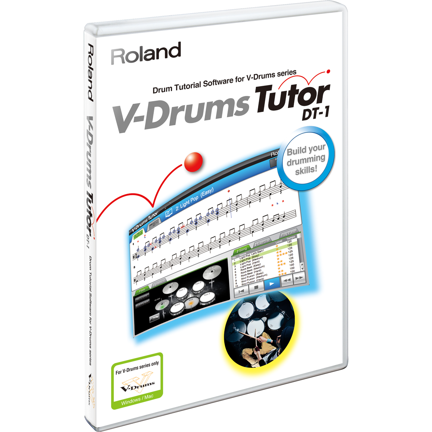 Roland Drum Percussion Instruction Roland DT-1 V-Drums Tutor