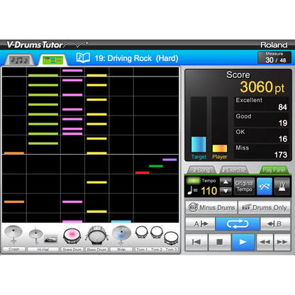 Roland Drum Percussion Instruction Roland DT-1 V-Drums Tutor