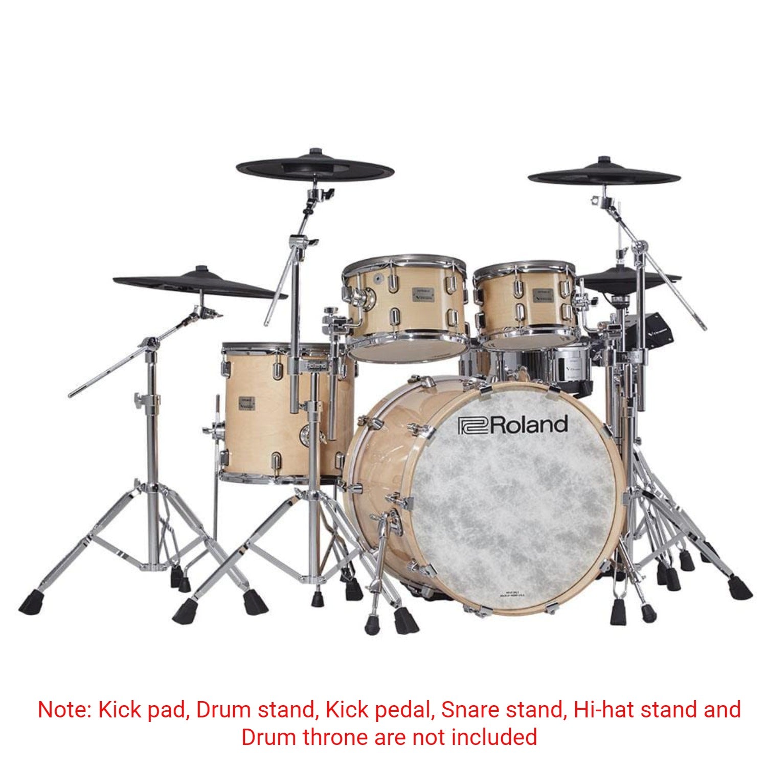 Roland Electronic Drum Kits Gloss Natural Roland VAD706 V-Drums Acoustic Design Electronic Drum Kit - Gloss Natural