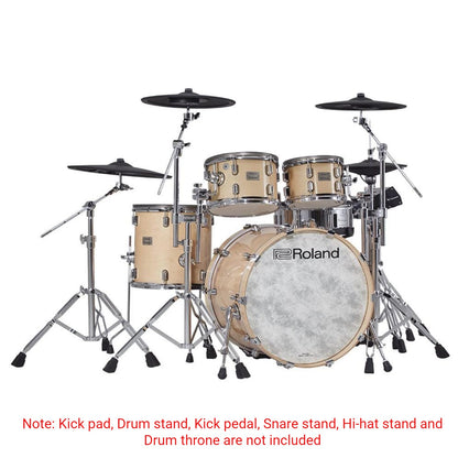 Roland Electronic Drum Kits Gloss Natural Roland VAD706 V-Drums Acoustic Design Electronic Drum Kit - Gloss Natural