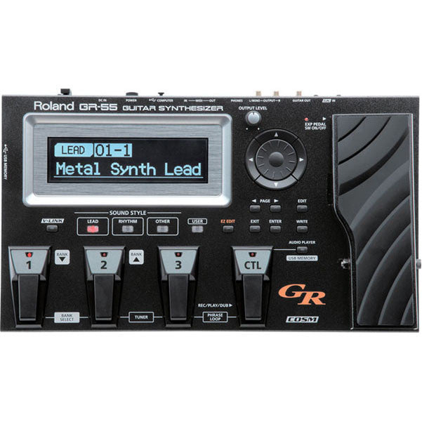 Roland Guitar Processors Roland GR55GK Guitar Synthesizer With GK3 Divided Pickup Guitar Processor - Black