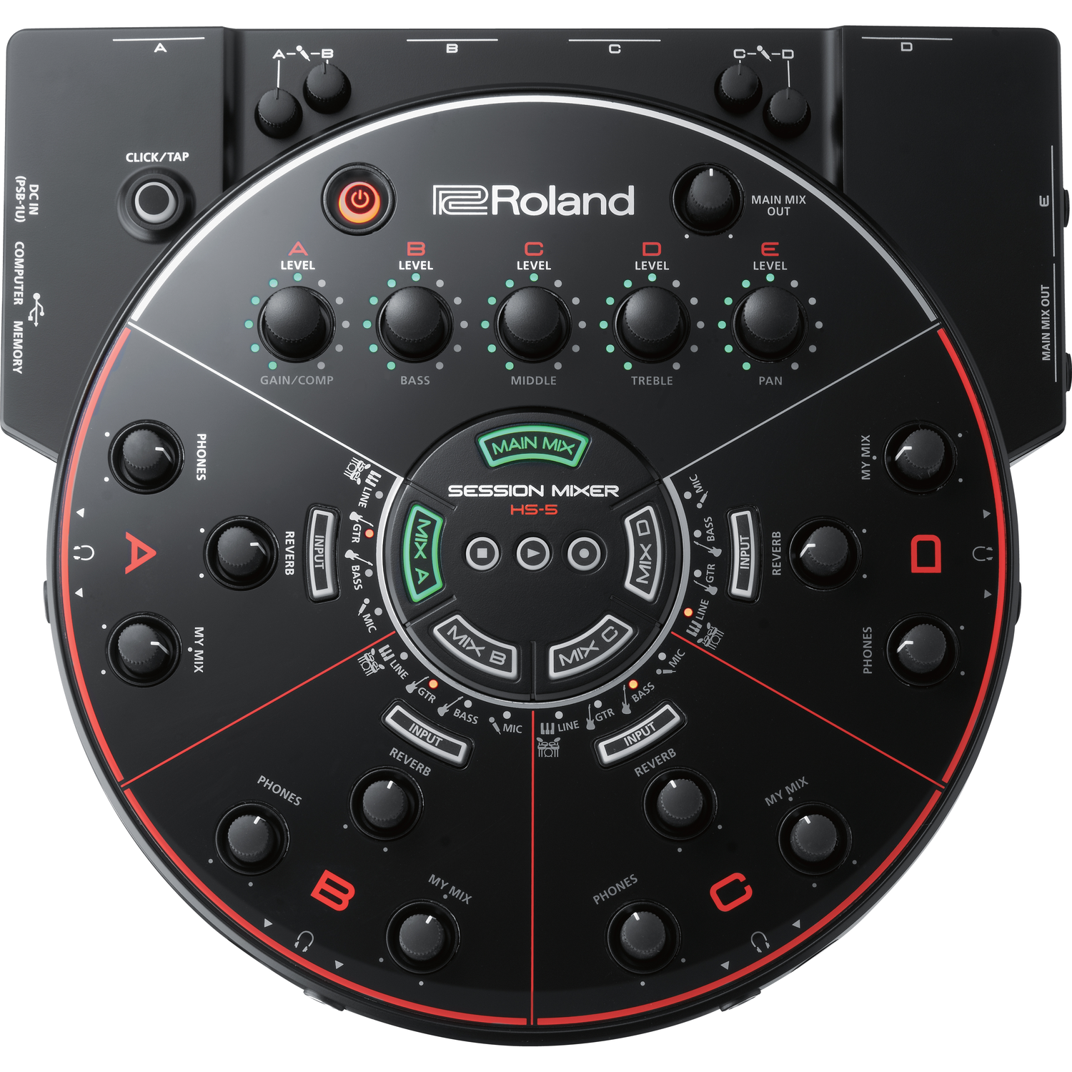 Roland Headphone Amplifiers Roland HS-5 Session Mixer / Headphone Amplifier