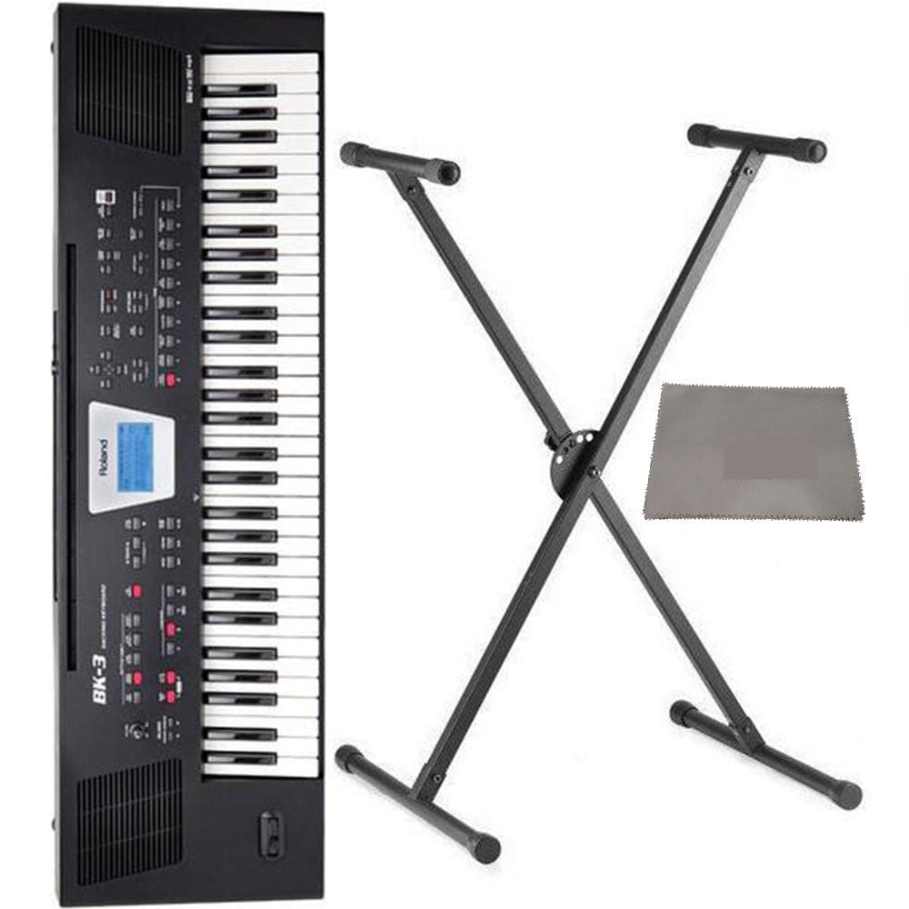 roland keyboard bundles roland bk-3 61-key backing keyboard - black standard bundle