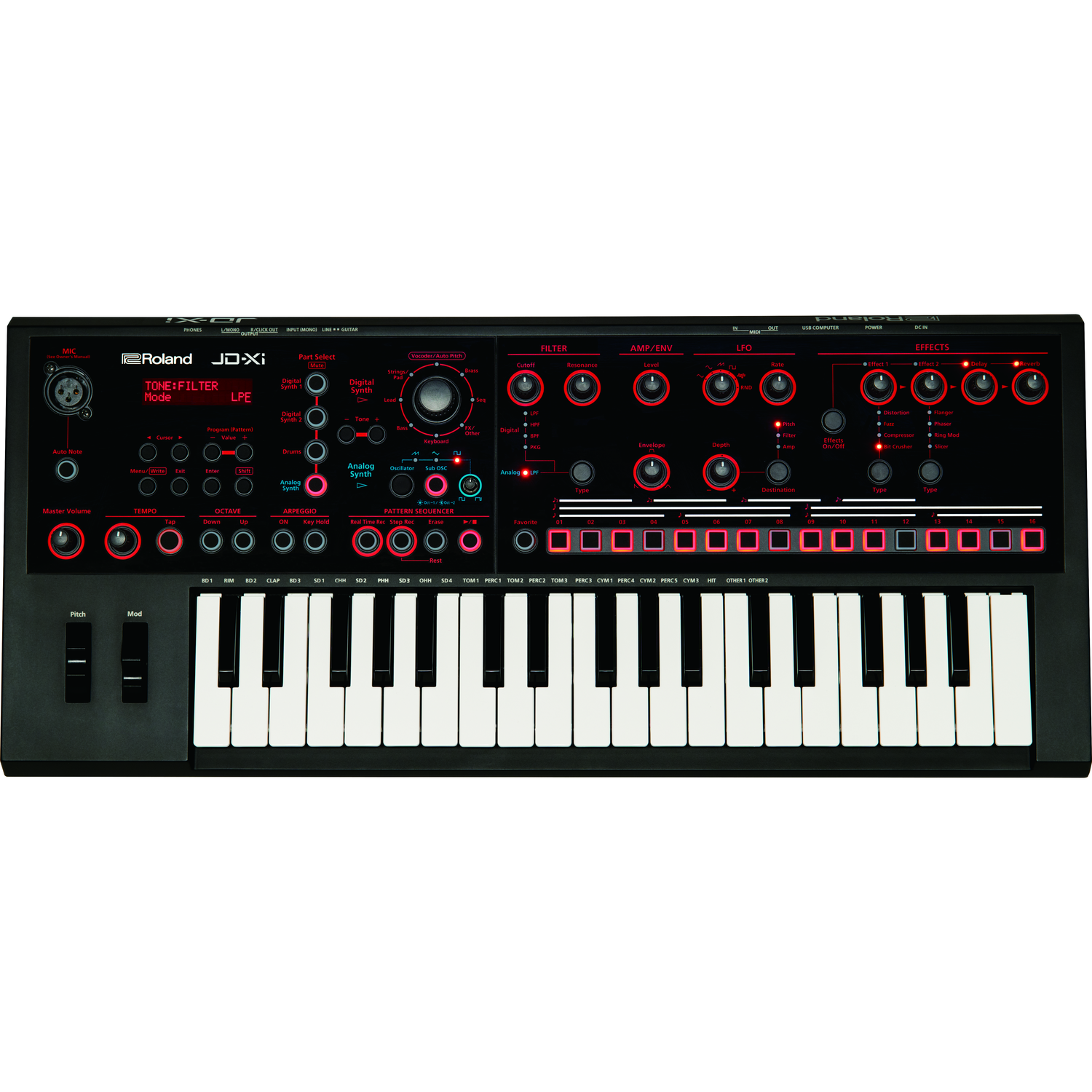Roland Synthesizers Black Roland JD-Xi Crossover Synthesizer