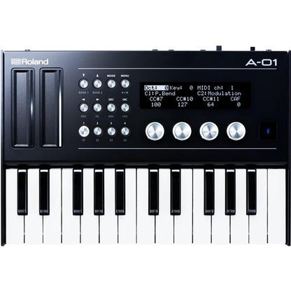 roland synthesizers roland a-01k compact midi bluetooth studio production controller and sequencer