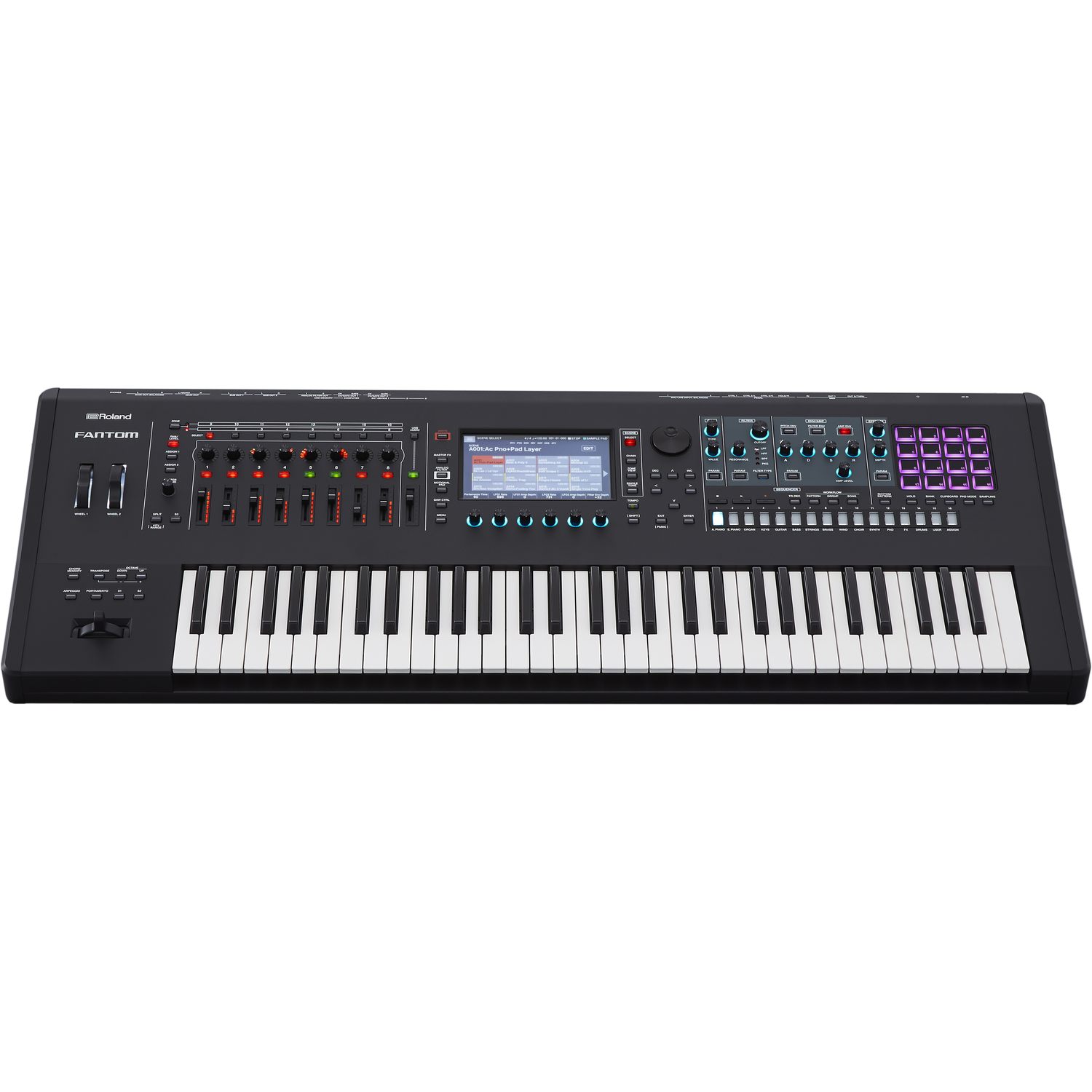 Roland Synthesizers Roland Fantom 6 61 Key Synthesizer Keyboard