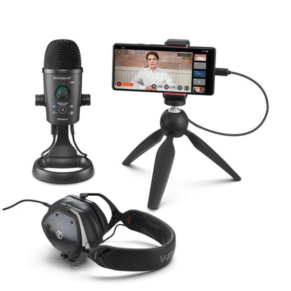 Roland USB Microphones Roland GO PODCAST Video Podcasting Studio USB Microphone for Smartphones