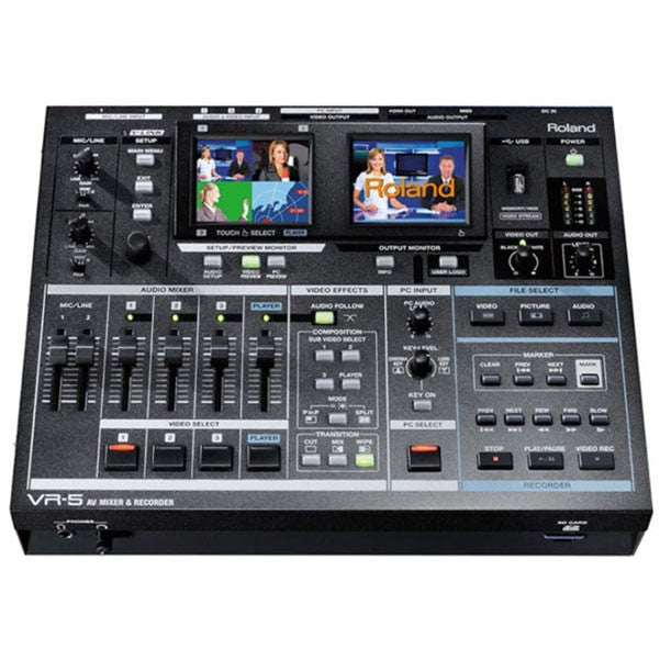 roland video mixers and switchers roland vr-5 audio video mixer recorder