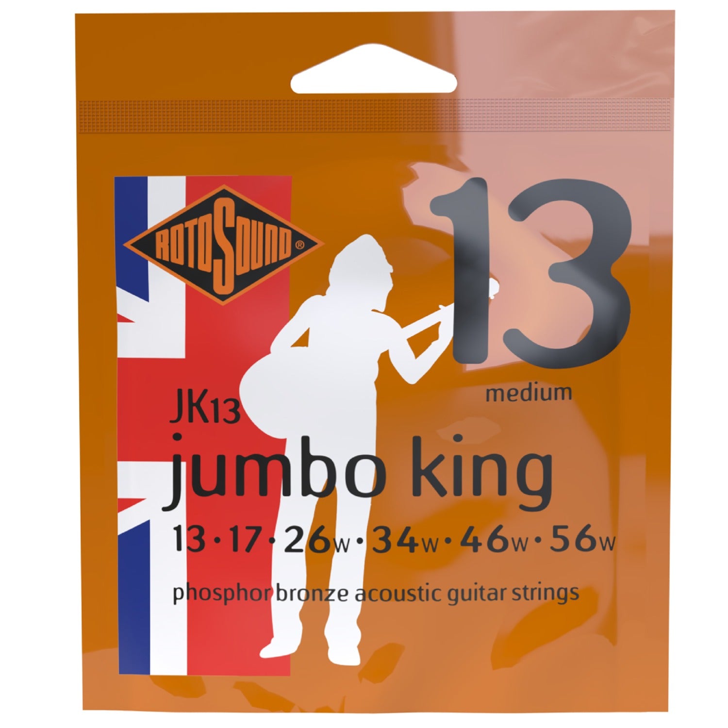 Rotosound Acoustic Guitar Strings 013-056 Rotosound JK13 Phosphor Bronze Acoustic Guitar String