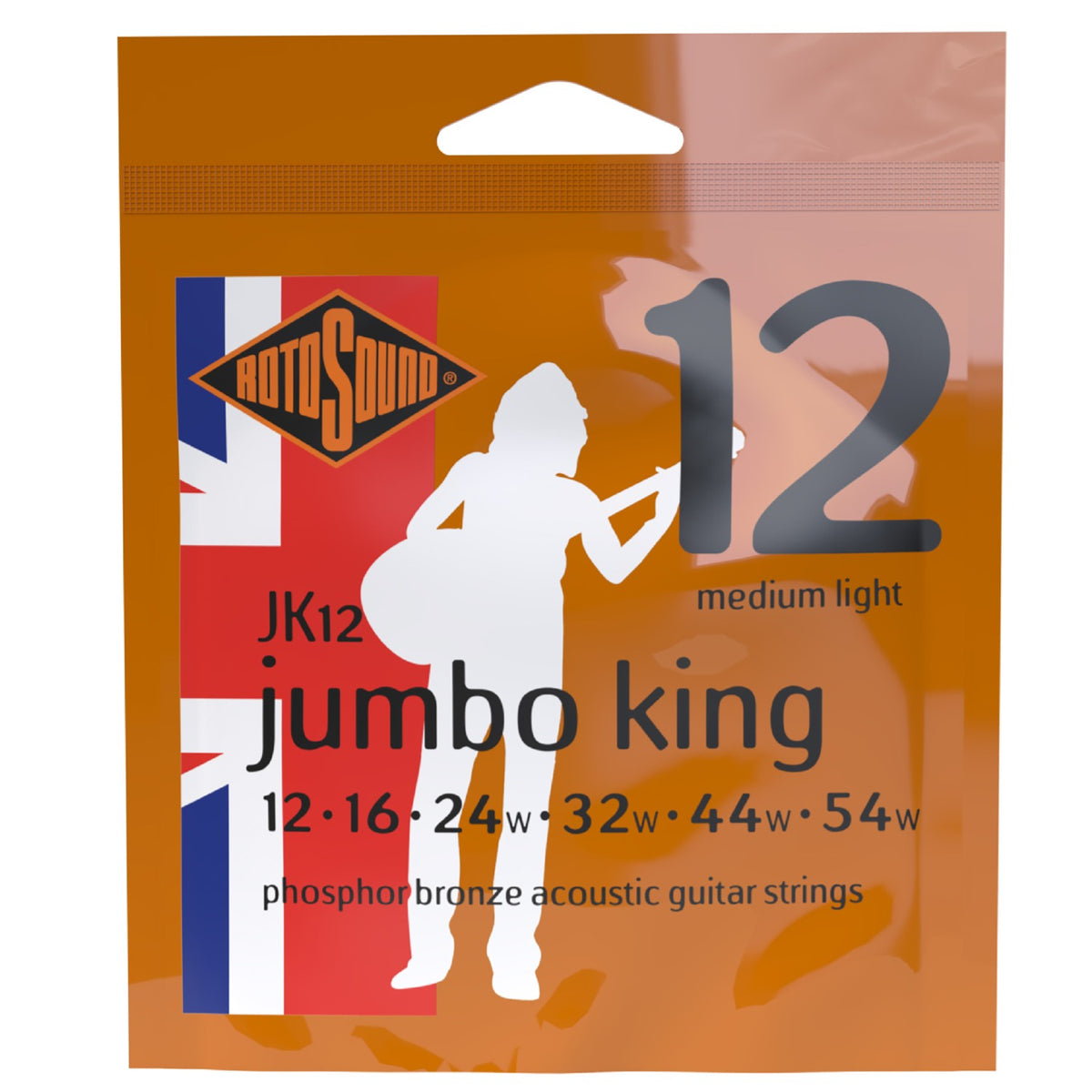 Rotosound Acoustic Guitar Strings Rotosound Jumbo King JK12 Phosphor Bronze Acoustic Strings - 12-54