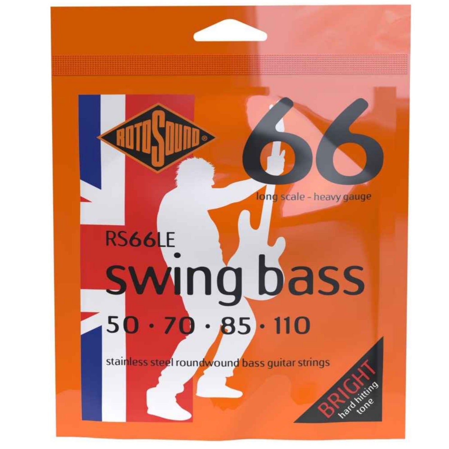 Rotosound Bass Guitar Strings Heavy 050-110 Rotosound Swing Bass 66 Stainless Steel Bass Guitar String