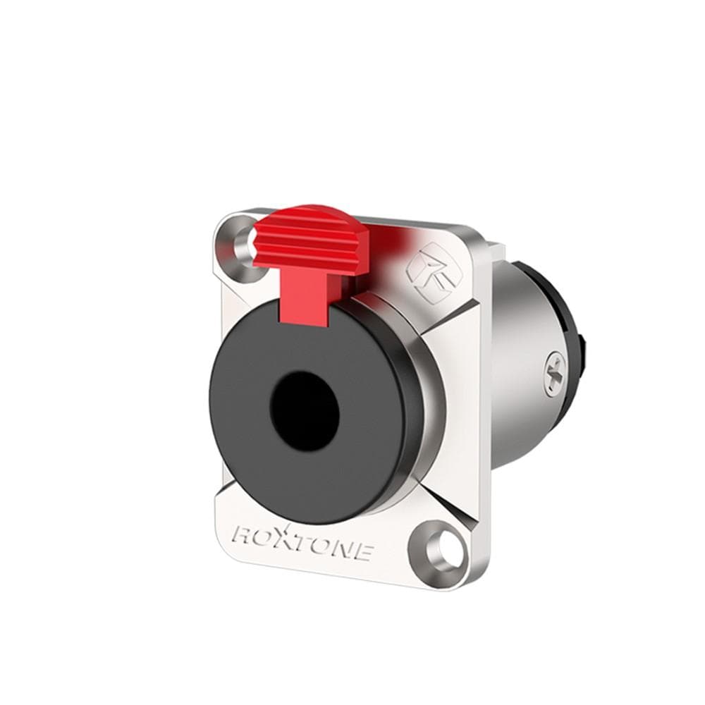 roxtone cables and connectors roxtone rj3fd-nt chassis 6.3mm stereo jack nickel plated shell with tin plated contact socket