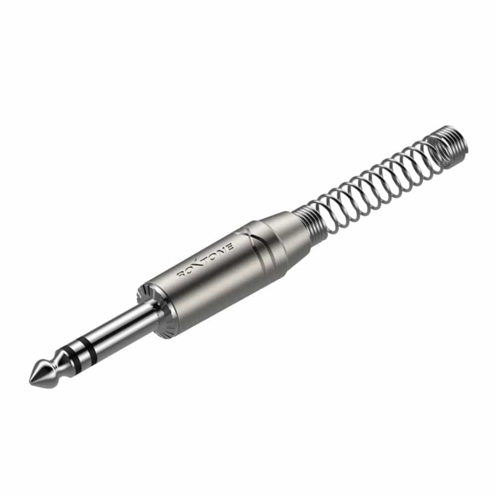 roxtone cables and connectors roxtone rj3pp-nn 6.3mm stereo plug nickel plated shell with nickel plated contacts connector