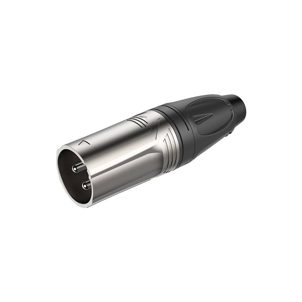 roxtone cables and connectors roxtone rx3m-nt 3 pole xlr male nickel plated shell with tin plated contacts connector