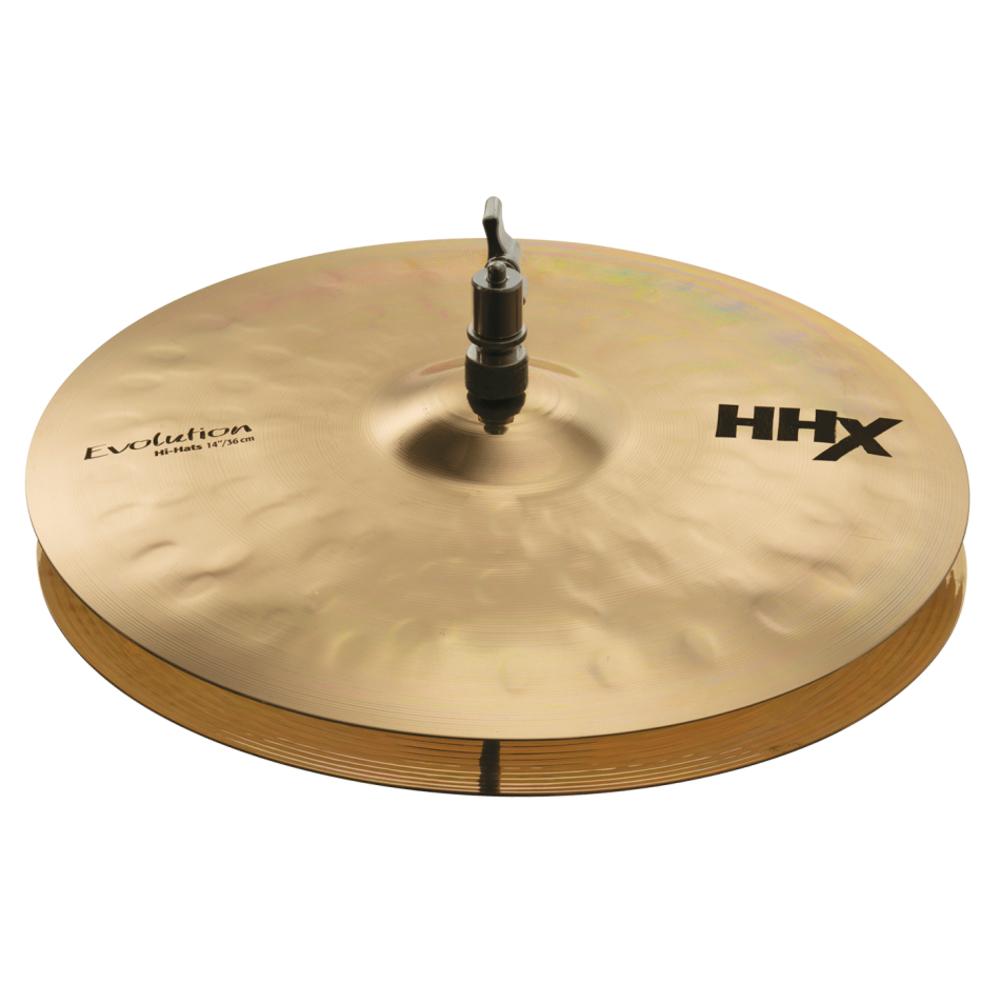 Sabian Hi Hat Cymbals Medium Top Heavy Bottom Sabian 14 Inch HHX Evolution Medium Top Heavy Bottom Hi Hats Cymbals