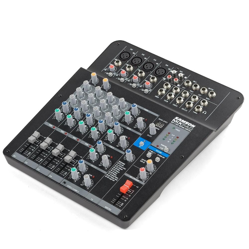 samson analog mixers samson mxp 124fx 12 input analog stereo mixer