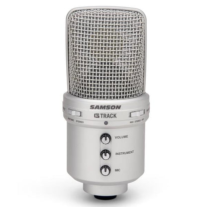 Samson Condenser Microphones Silver Samson G-Track USB Condenser Microphone with Audio Interface