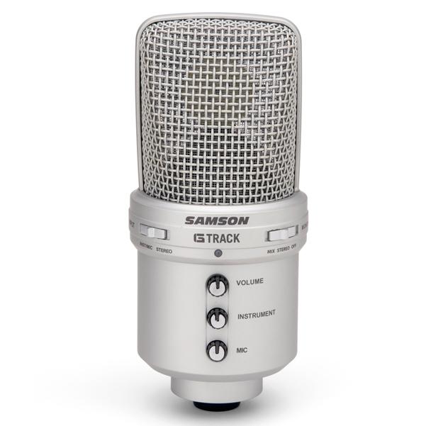 Samson Condenser Microphones Silver Samson G-Track USB Condenser Microphone with Audio Interface