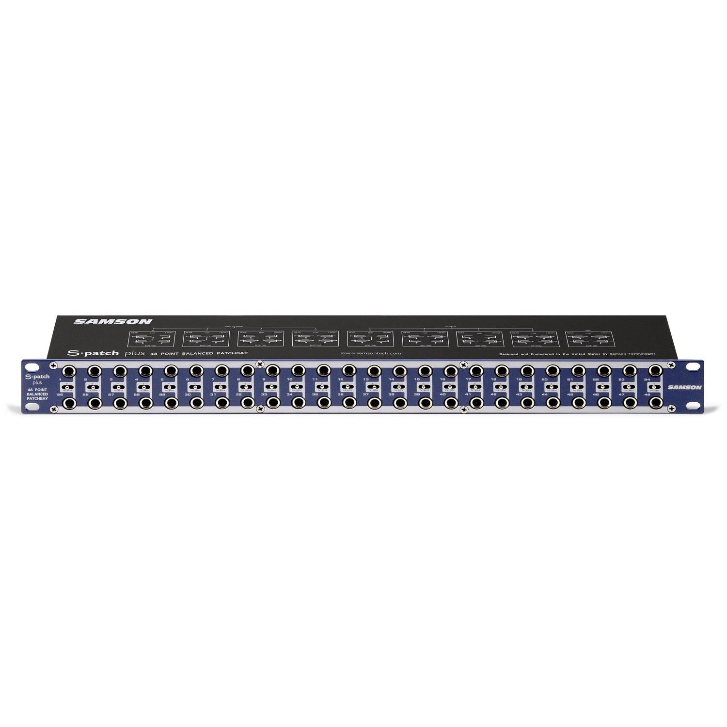 【未使用・全ch確認済】SAMSON S-Patch Plus TRSパッチベイ Samson S Patch Plus 48 Point Patch Bay w/ Front Switching