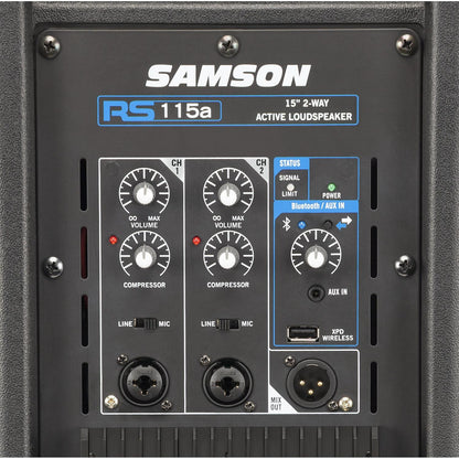 Samson Multimedia Speakers Samson 400W 2 Way Active Loudspeaker With Bluetooth- Black 
