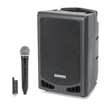 Samson Portable Pa Systems Samson Expedition XP208w - Rechargeable Portable PA with Handheld Wireless System and Bluetooth