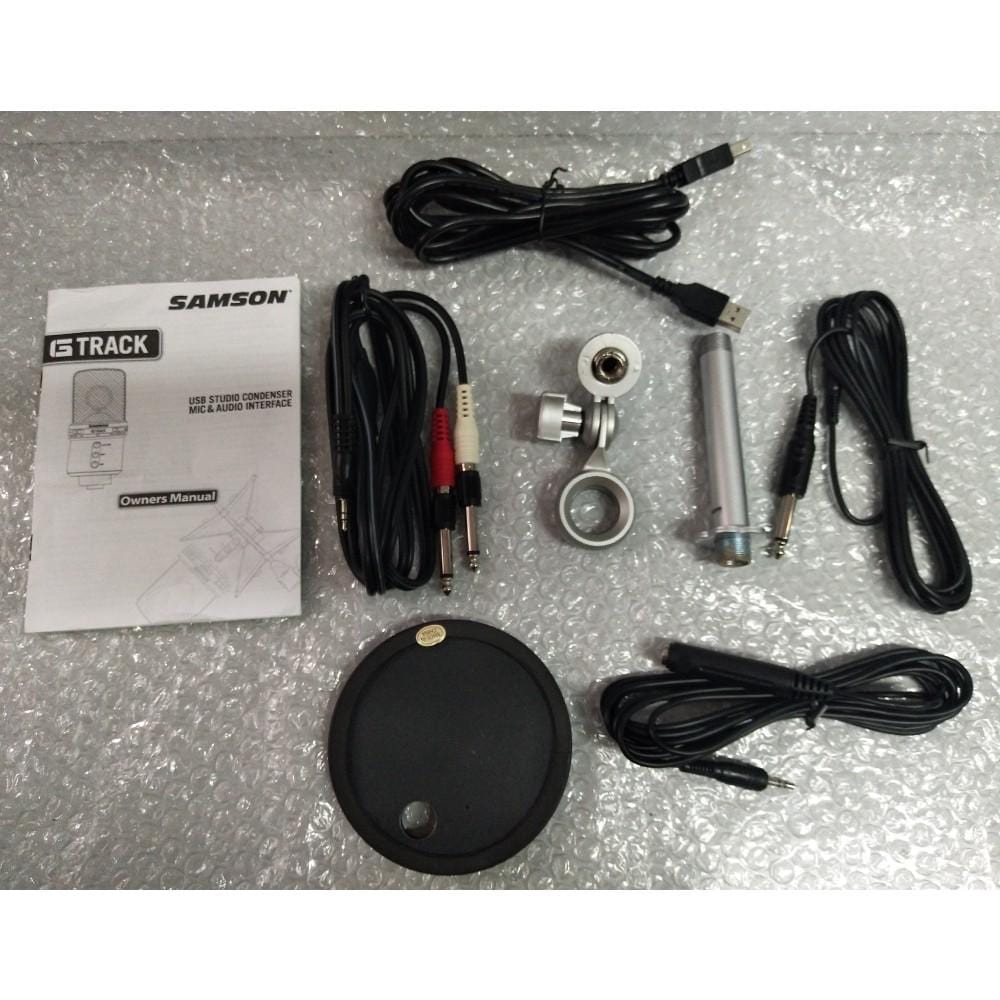 samson usb microphones samson g-track - usb condenser microphone - open box b stock